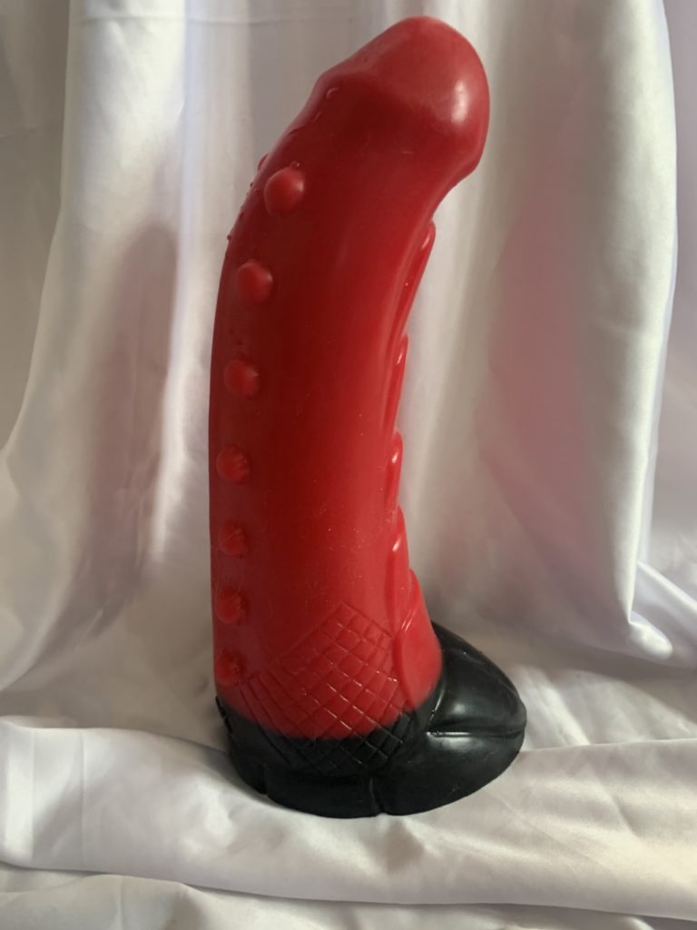 The Red Suction Octopus Foot Animal Dildo is a massive dildo that I couldn't get in my vagina